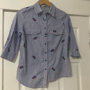 Eu 36  small CAT Button down cat shirt